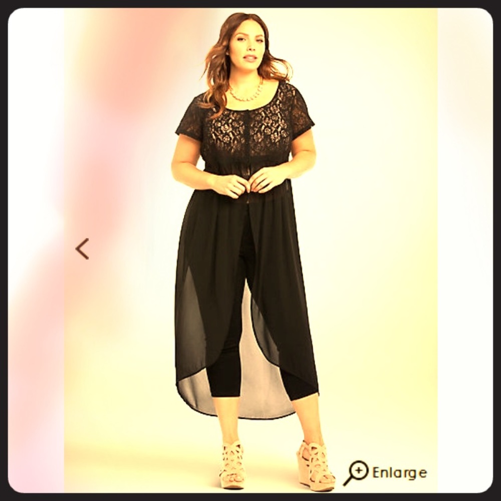 Torrid Lace Chiffon Maxi Top
